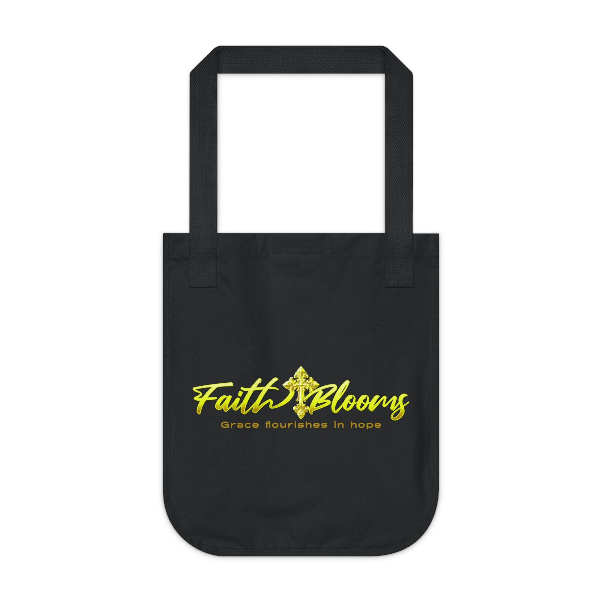 Faith Blooms - Organic Canvas Tote Bag - Eco-Friendly, Stylish Carryall for Everyday Use