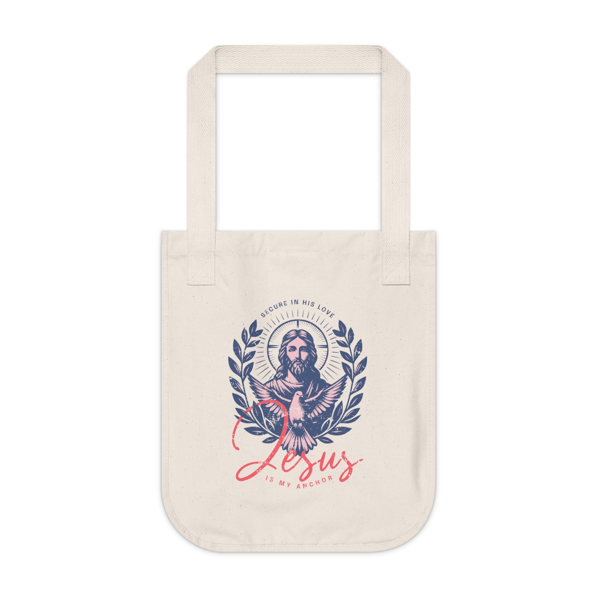 Jesus is my Anchor - Organic Canvas Tote Bag - Eco-Friendly, Stylish Carryall for Everyday Use