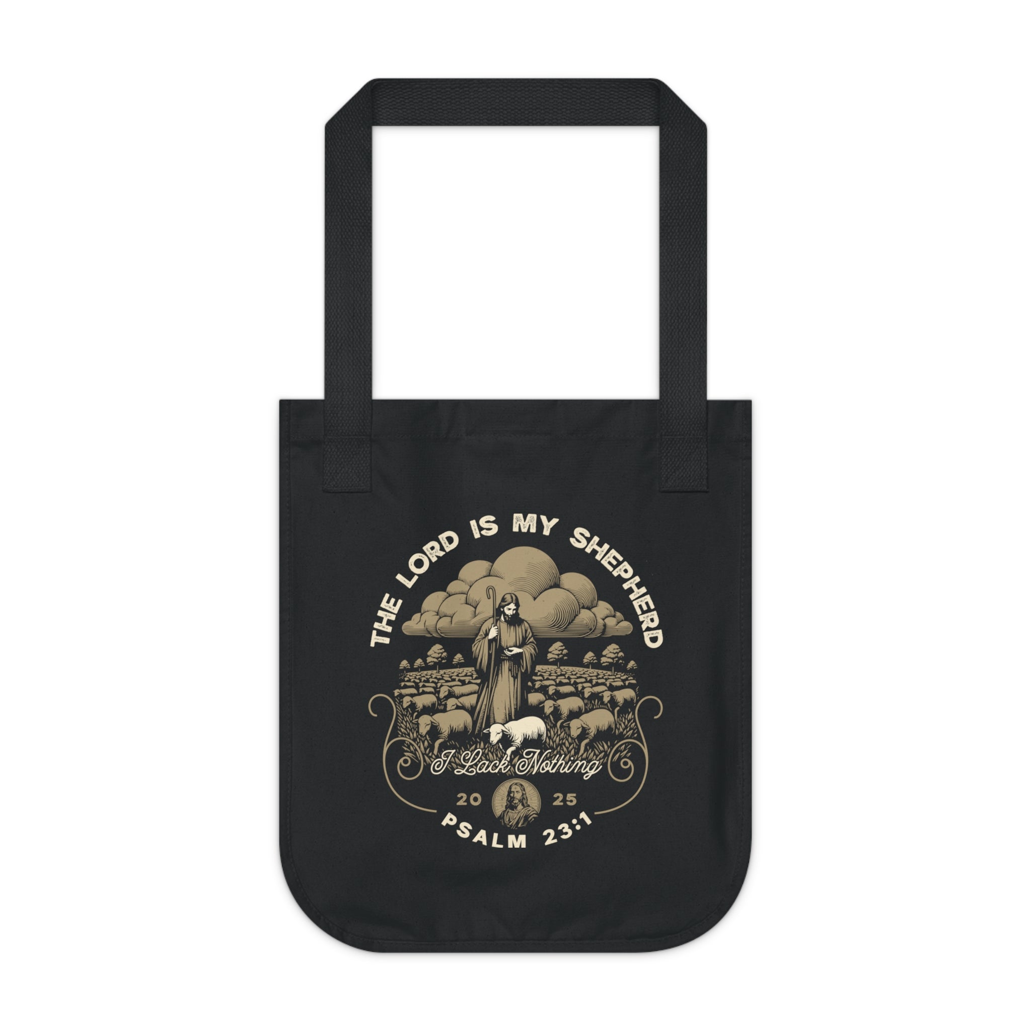 the Lord is my Shepherd - Organic Canvas Tote Bag - Eco-Friendly, Stylish Carryall for Everyday Use