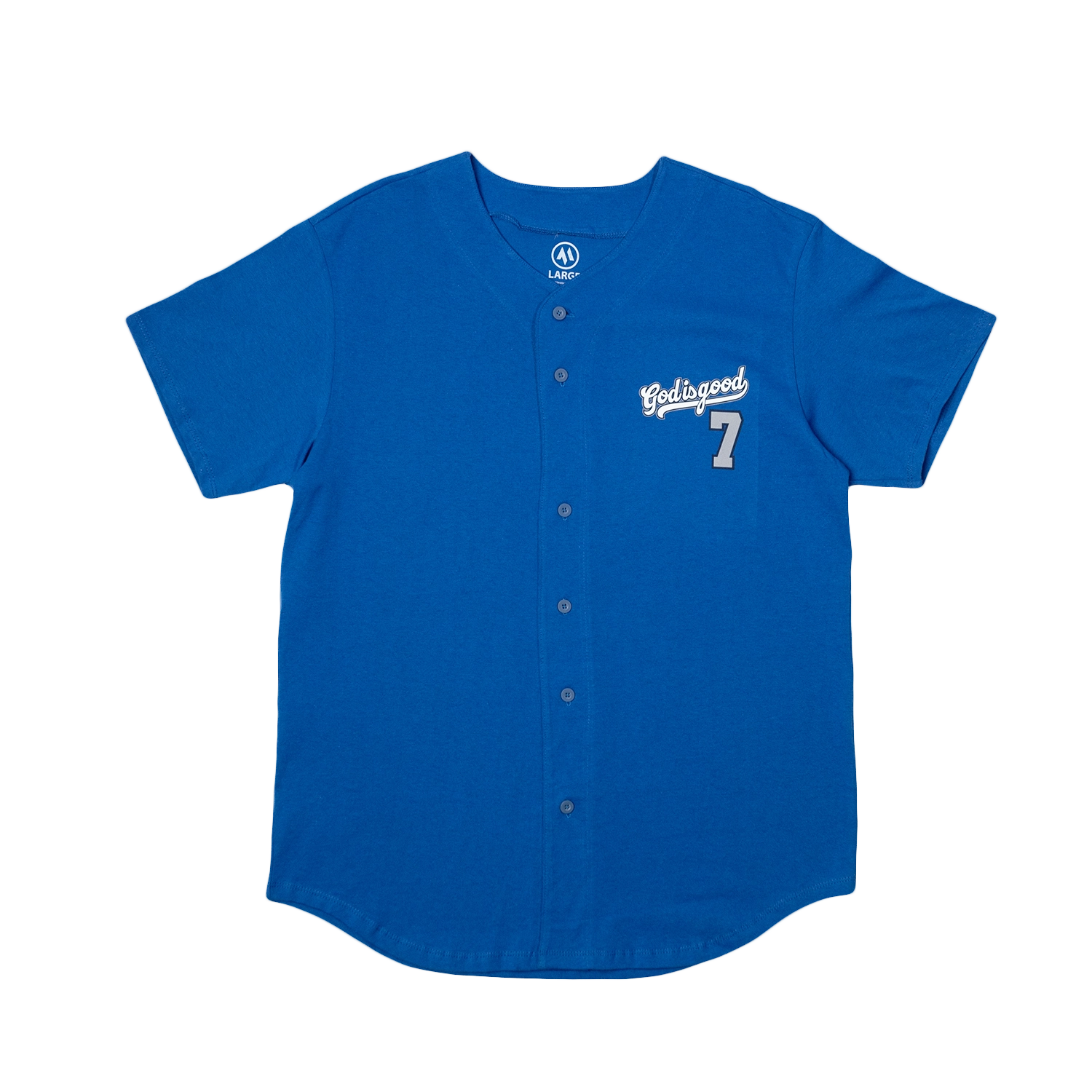 God is good, Blue Baseball Jersey