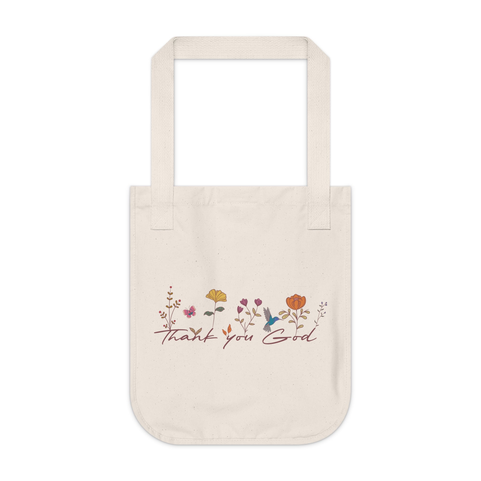 Thank you God - Organic Canvas Tote Bag - Eco-Friendly, Stylish Carryall for Everyday Use